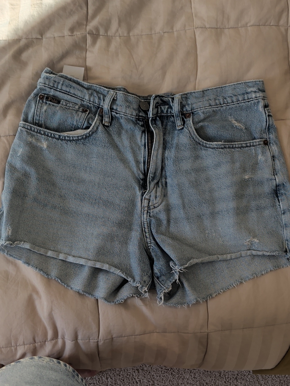 Ralph Lauren Light Blue Denim Cutoff Shorts
